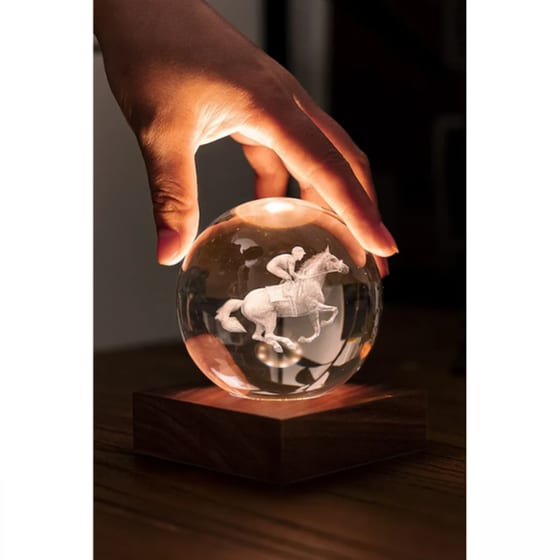 Διακοσμητικό&nbsp;Gingko Crystal&nbsp;Light&nbsp;3D&nbsp;Horse&nbsp;Race image 5