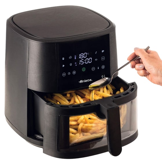 ARIETE 4630/00 με Αποσπώμενο Κάδο 1500 W 9 L Μαύρο Φριτέζα Αέρος image 2