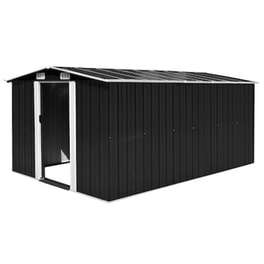 Vidaxl Αποθήκη Κήπου Ανθρακί 257 X 398 X 178 Εκ. Μεταλλική