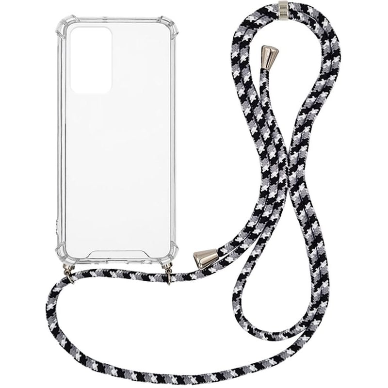 Θήκη Xiaomi Poco M4 Pro 5G/Redmi Note 11s 5G - Sonique Armor Με Κορδόνι Rainbow Μαύρο - Clear