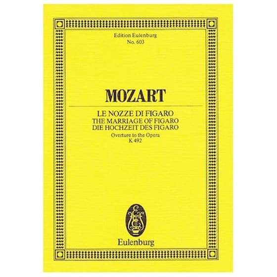 Βιβλίο Για Σύνολα Editions Eulenburg Mozart - The Marriage Of Figaro Overture [pocket Score] image 0