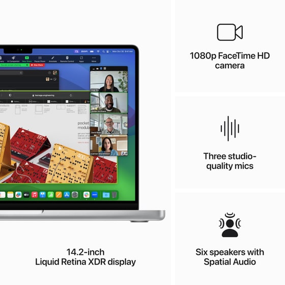 Apple MacBook Pro 14" M3 Pro Chip QHD+ (Apple M3 Pro 11 Cores/18GB/512GB SSD/14 Core GPU/macOS) Silver image 4