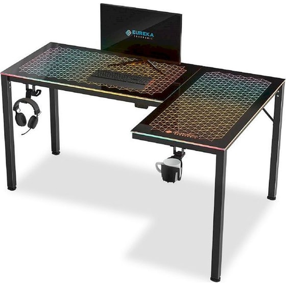 Γραφείο Γωνιακό Gaming/ Εργασίας Eureka Ergonomic ERK-GD-L60R-B-V2-EU 152x101x76cm image 0