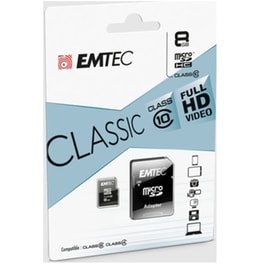 Κάρτα Μνήμης Emtec MicroSDHC +SD adapter Classic Cl10 8GB