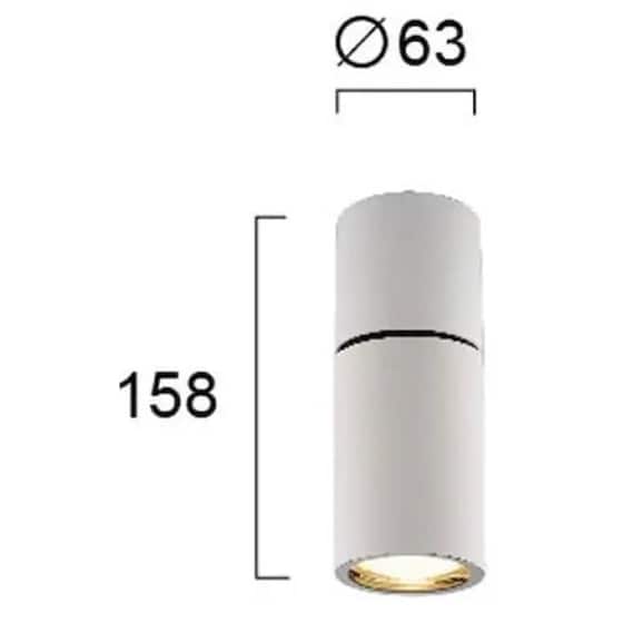 Σποτ Μονόφωτο Viokef Nobby 4157100 Μεταλλικό - Λευκό image 1