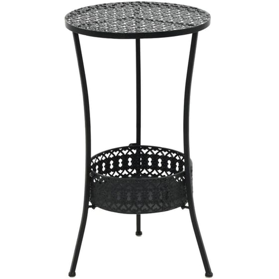 Τραπέζι Εξωτερικού Χώρου Bistro VidaXL από Μέταλλο φ40x70 cm - Μαύρο image 0