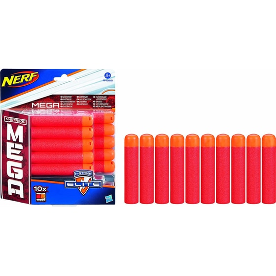 Βελάκια Hasbro Nerf N-Strike Elite Mega 10 Τμχ - Κόκκινο/Πορτοκαλί image 2