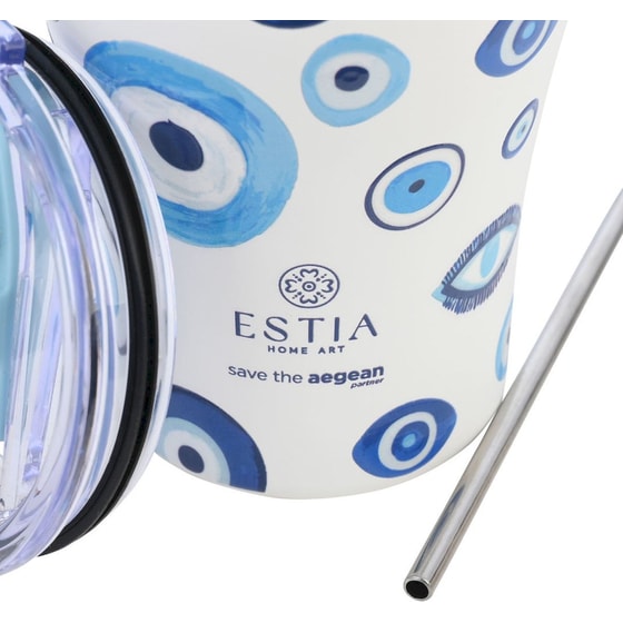 Κούπα Θερμός Καφέ Estia Home Art Save the Aegean Spirit Of Luck 350ml image 1