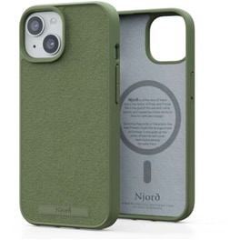Θήκη Apple iPhone 15 - Njord Suede MagSafe Case - Olive