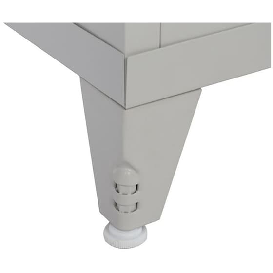 Ντουλάπα Steelen Δίφυλλη Μεταλλική 70x40x101cm - Γκρι image 3