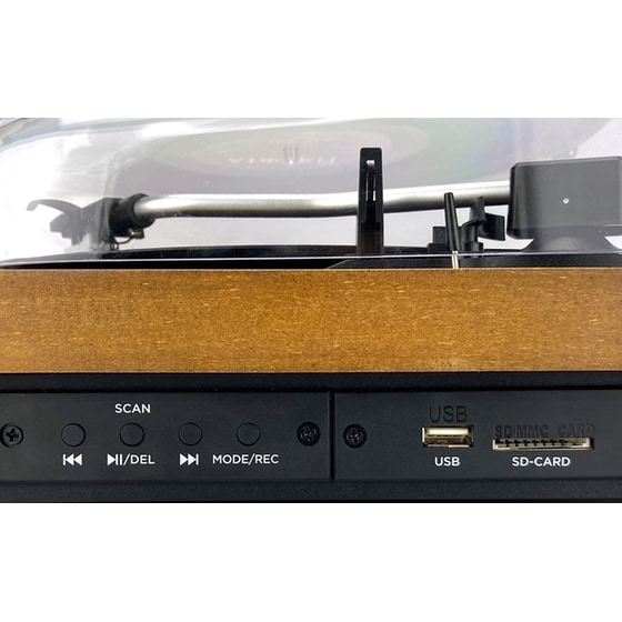 Πικάπ Aiwa GBTUR-120WD Με Ενσωματωμένα Ηχεία - Καφέ image 8