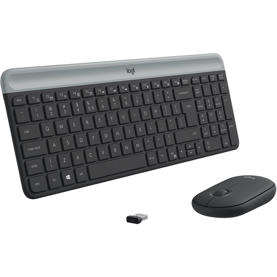 Logitech MK470 Ασύρματο Σετ Πληκτρολόγιο & Ποντίκι (US) - Graphite image 3