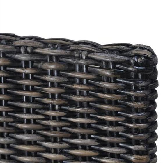 Καρέκλες Τραπεζαρίας Vidaxl από Ρατάν Kubu και Ξύλο Μάνγκο 4 Τμχ - Μαύρες image 5