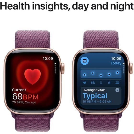 Apple Watch Series 10 GPS 42mm Rose Gold Aluminium Case with Plum Sport Loop image 4