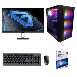 Desktop Vengeance R7 (Ryzen 7-5700Χ/16GB/512GB SSD/GeForce RTX 4060/Win11Home) & Xiaomi G27i Gaming Monitor 27'' & Trust Primo Ασύρματο Πληκτρολόγιο/Ποντίκι & BitDefender Total Security