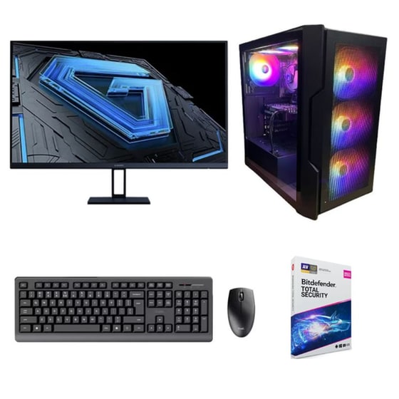 Desktop Vengeance R7 (Ryzen 7-5700X/16GB/512GB SSD/GeForce RTX 4060/Win11Home) & Xiaomi G27i Gaming Monitor 27'' & Trust Primo Ασύρματο Πληκτρολόγιο/Ποντίκι & BitDefender Total Security image 0