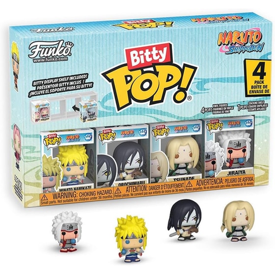 Funko Bitty Pop! - Naruto Shippuden - Tsunade, Minato Namikaze, Orochimaru & Jiraiya (4-pack) image 0