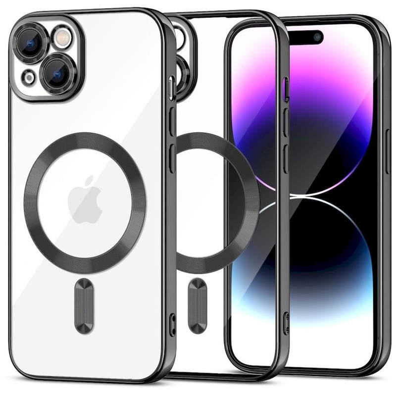 TECH-PROTECT Θήκη Apple iPhone 15 - Tech-Protect MagShine MagSafe με πλαίσιο κάμερας - Black