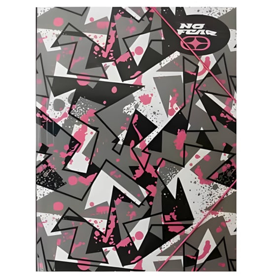 Φάκελος Πρεσπάν Back Me Up με Λάστιχο A4 No Fear Pink Splas image 0