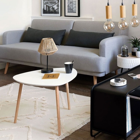 Τραπεζάκι Σαλονιού Spitishop από Ξύλο MDF 60x60x45cm - Λευκό image 1