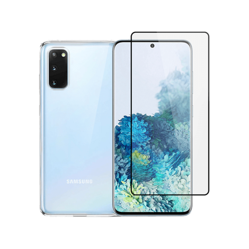 Προστασία οθόνης Set TPU Transparent 3D Curved Galaxy S20 Μαύρο