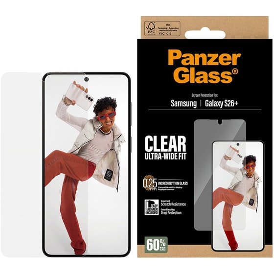 Προστατευτικό οθόνης Samsung Galaxy S26+ - PanzerGlass Clear Ultra-Wide Fit Screen Protection 0.25mm image 2