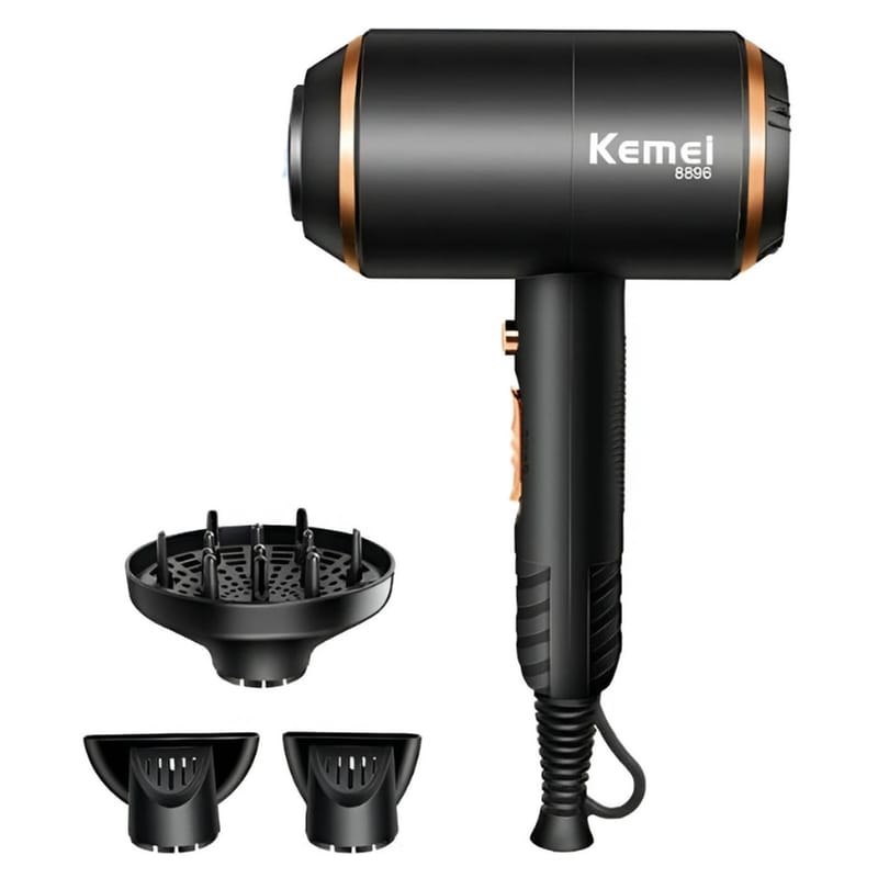 KEMEI KM-8896 Σεσουάρ Μαλλιών 1700 W Μαύρο KEMEI