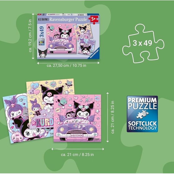 Παιδικό Παζλ Ravensburger Kuromi on Tour (3x49 Κομμάτια) image 5