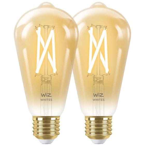 Λάμπα Wiz WiFi AMB ST64 E27 50W Σετ 2 Τμχ - Λευκό image 0