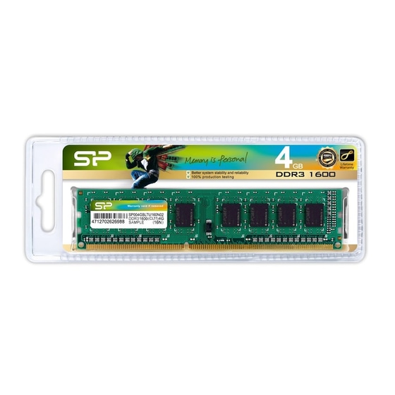 Silicon Power SP004GBLTU160N02 DDR3 1600MHz (1x4GB) image 1