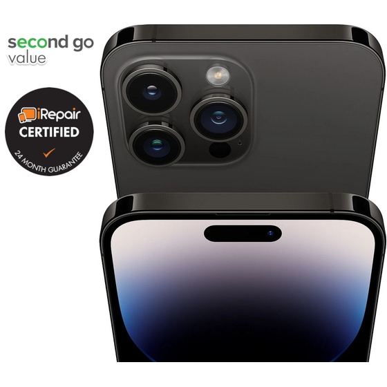 Μεταχειρισμένο Apple iPhone 14 Pro 128GB Space Black second go value Certified by iRepair image 5