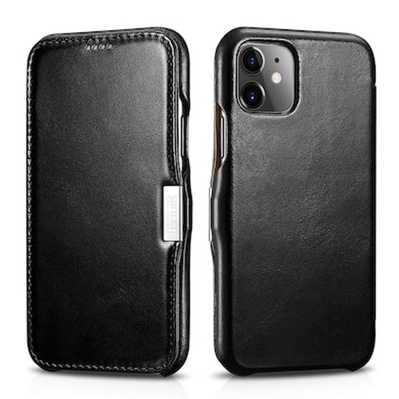 Θήκη Apple iPhone 11 - Icarer Side-open Vintage Series - Black image 0