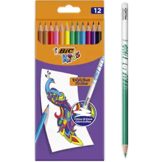 Ξυλομπογιές BIC Erasable 12 Τεμάχια image 0