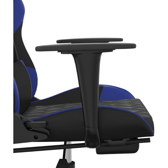 Καρέκλα Gaming VIDAXL 345522 με Υποπόδιο από Τεχνητό Δέρμα - Μαύρο / Μπλε image 7