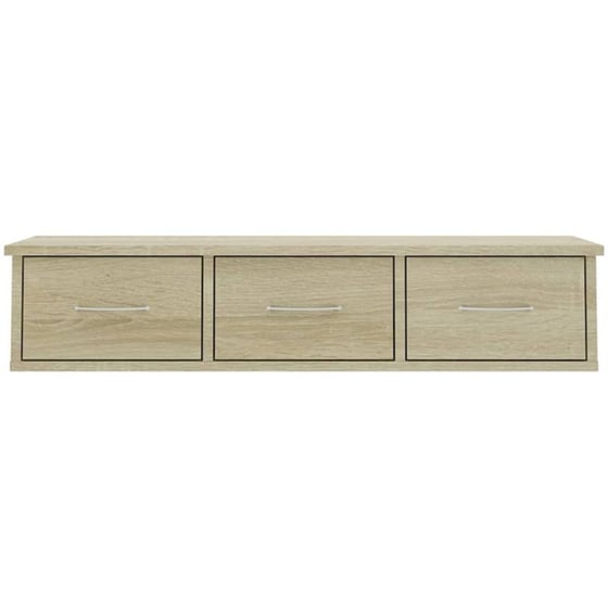 Vidaxl Ράφι Τοίχου Με Συρτάρια Sonoma Δρυς 90x26x18,5 Εκ. Μοριοσανίδα image 4
