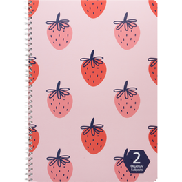 Τετράδιο Σπιράλ Coolbee Α4 2 Θεμάτων Strawberries