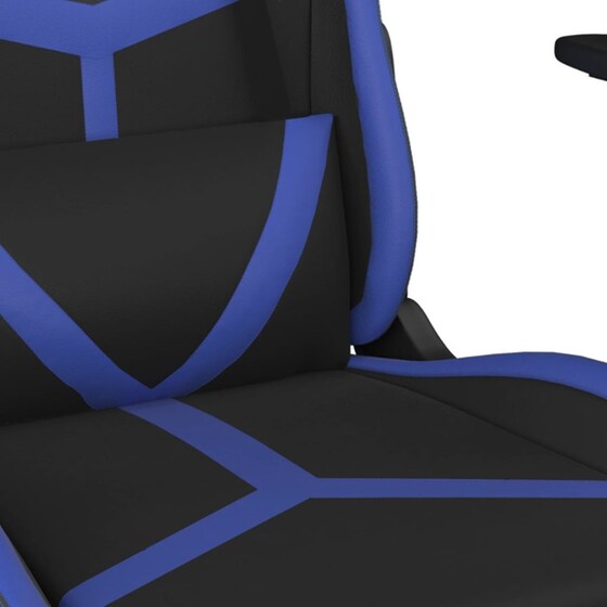 Καρέκλα Gaming VIDAXL 3143676 με Υποπόδιο από Τεχνητό Δέρμα - Μαύρο / Μπλε image 5