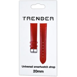 Λουράκι Trender Fake Leather Band για Universal 20mm - Red