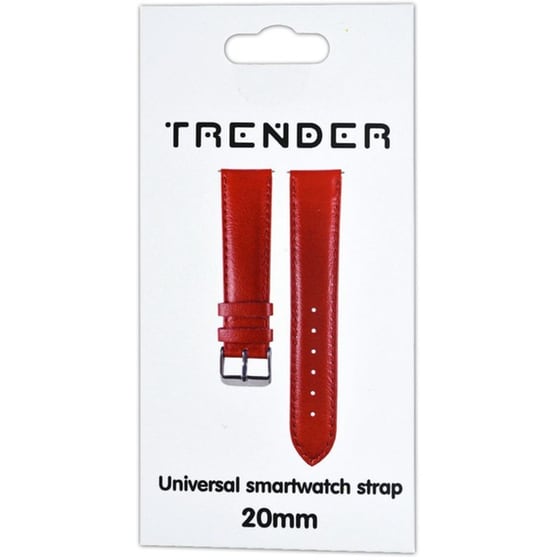 Λουράκι Trender Fake Leather Band για Universal 20mm - Red image 0