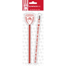 Σετ Μολύβια με Γόμα Ολυμπιακός Μπάσκετ