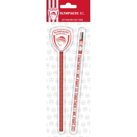 Σετ Μολύβια με Γόμα Ολυμπιακός Μπάσκετ image 0