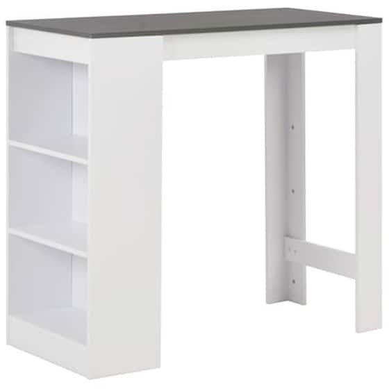 Τραπέζι Μπαρ Vidaxl Με Ράφια Λευκό 110x50x103 cm - Λευκό/Γκρι image 1