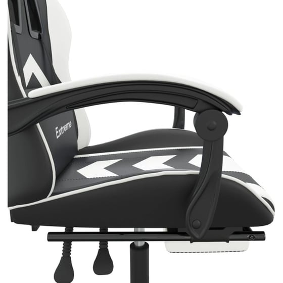 Καρέκλα Gaming VIDAXL 3143907 με Υποπόδιο από Τεχνητό Δέρμα - Μαύρο image 6