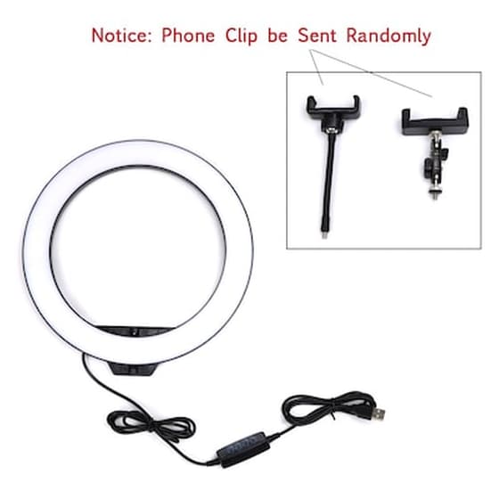 Ring Light 26cm με Πτυσσόμενο Stand και Βάση Kινητού image 1