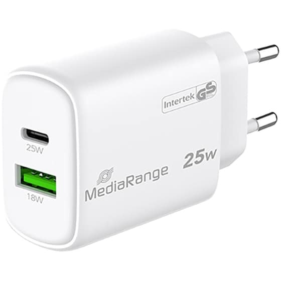 Φορτιστής Πρίζας Mediarange MRMA112-2 25W - White image 1