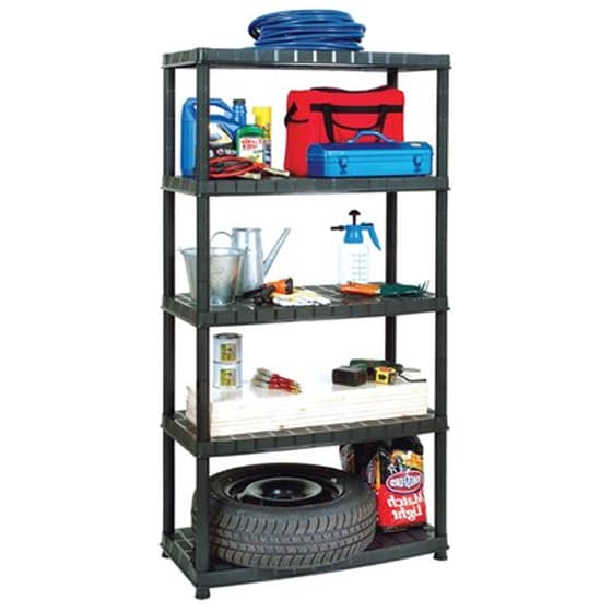 Vidaxl Ραφιέρα Αποθήκευσης 5 Επιπέδων Μαύρη 85x40x185 Εκ. Πλαστική image 3