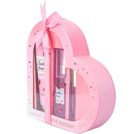 Σετ Περιποίησης Σώματος Simple Pleasure σε Κουτί Καρδιά image 1