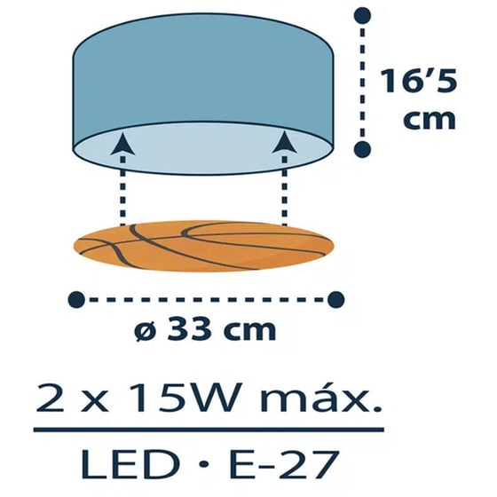 Παιδικό Φωτιστικό Οροφής Ango Sports Basket Πλαφονιέρα 41746 image 3