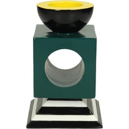 Κηροπήγιο ArteLibre Πετρόλ Polyresin 9.2 x 9.2 x 14.5 cm