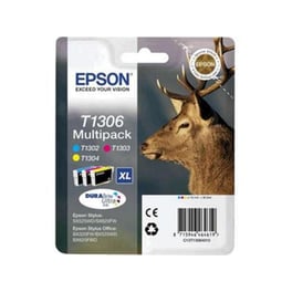 Epson T1306XL Κυανό / Ματζέντα / Κίτρινο Πακέτο 3 Μελανιών Εκτυπωτή C13T13064010